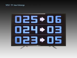 MX3 TV Ana Gösterge ( numaratör - sıramatik )